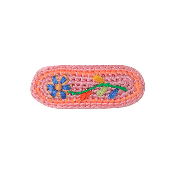 Crochet Embroidered Hair Clip