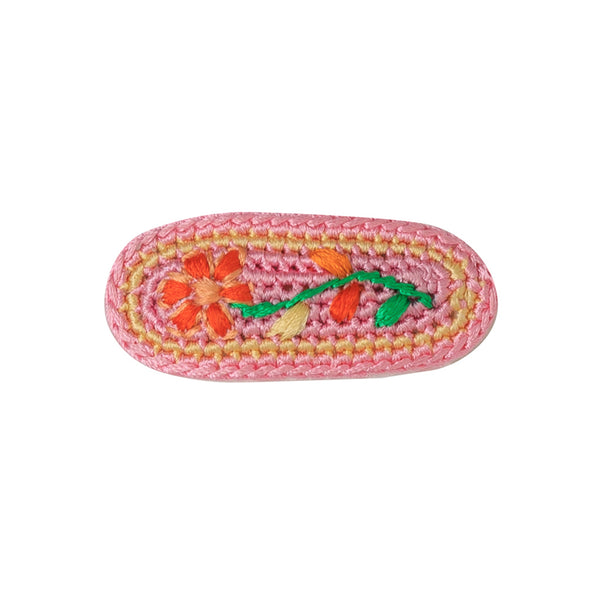Crochet Embroidered Hair Clip
