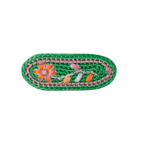 Crochet Embroidered Hair Clip