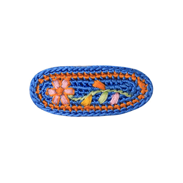 Crochet Embroidered Hair Clip