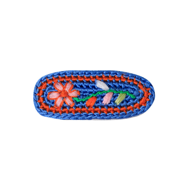 Crochet Embroidered Hair Clip