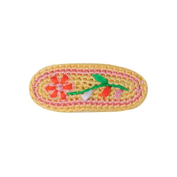 Crochet Embroidered Hair Clip