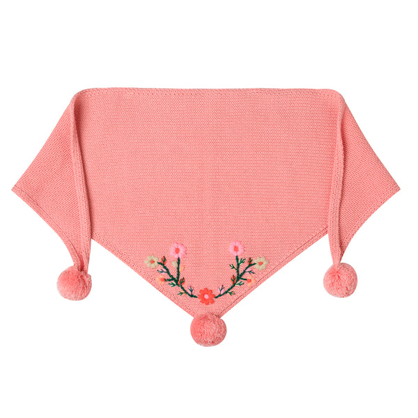 Embroidered Knit Shawl