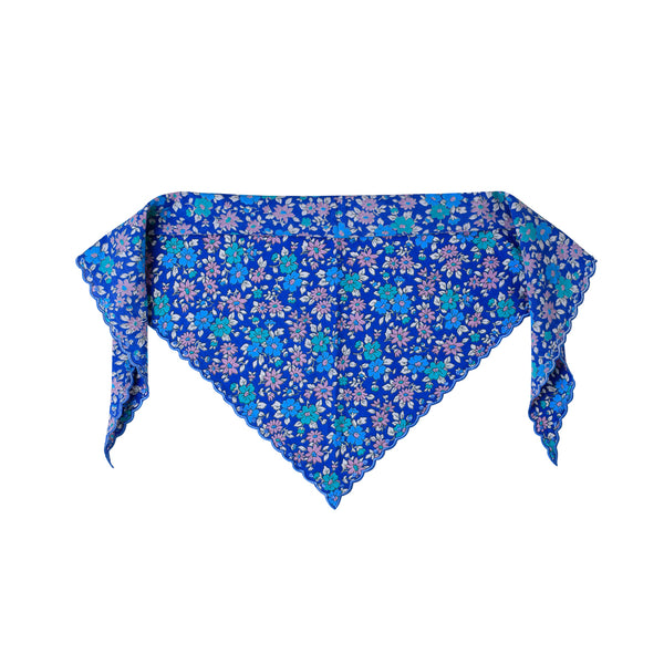 Embroidered Trim Scarf Florale