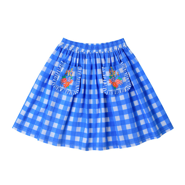 Felice Embroidered Skirt Vichy