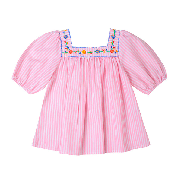 Solange Embroidered Blouse Stripe