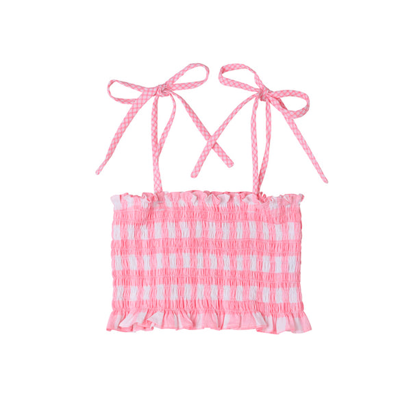 Teeny Shirred Top Vichy
