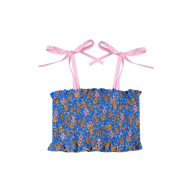 Teeny Shirred Top Florale