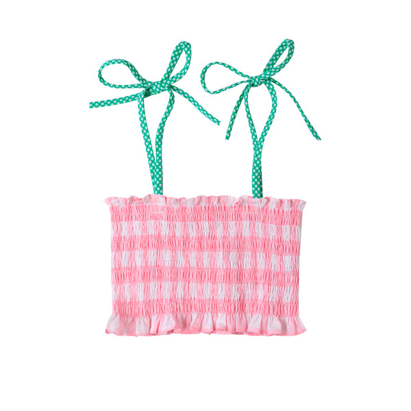 Teeny Shirred Top Vichy