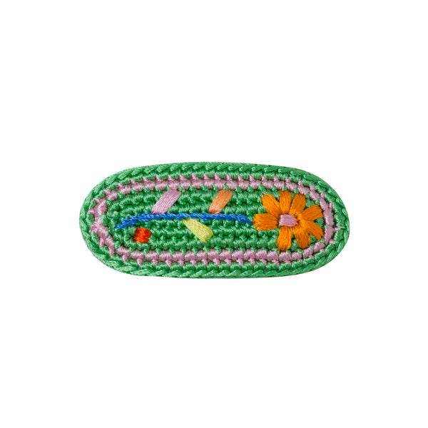 Crochet Embroidered Hair Clip  (1 pc)