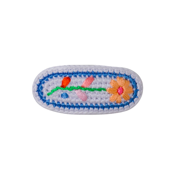 Crochet Embroidered Hair Clip  (1 pc)