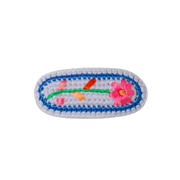 Crochet Embroidered Hair Clip  (1 pc)