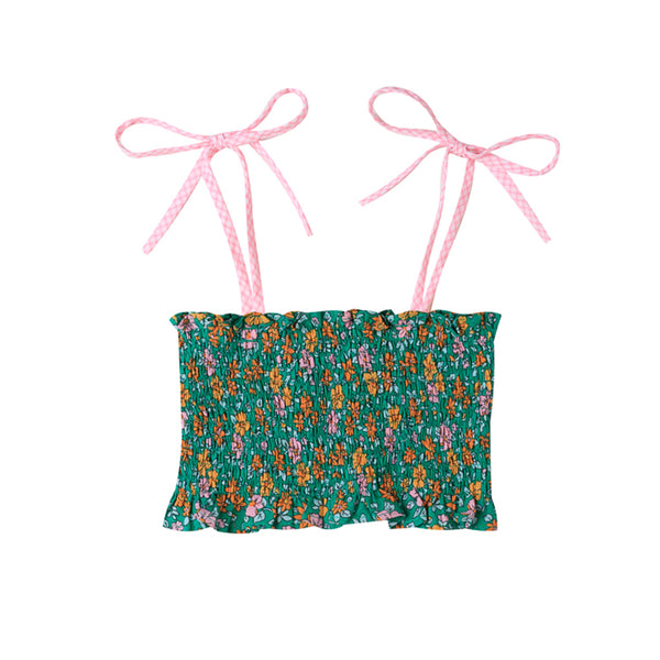 Teeny Shirred Top Florale