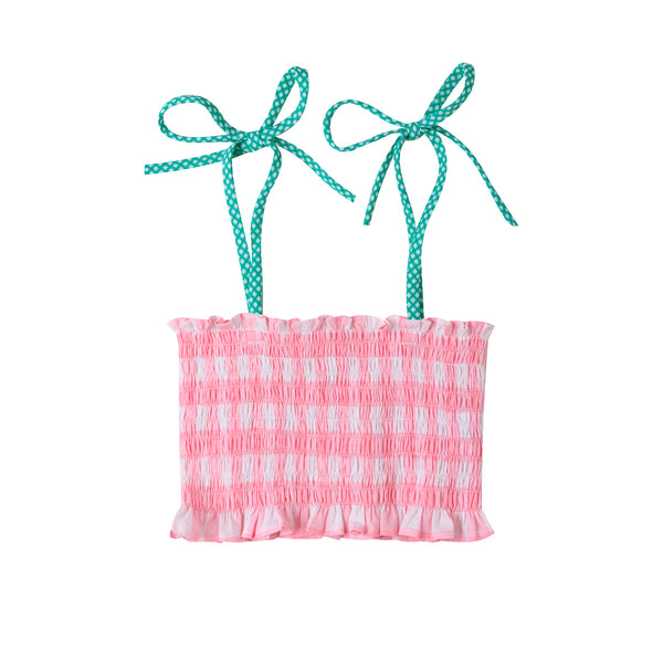 Teeny Shirred Top Vichy