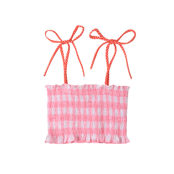 Teeny Shirred Top Vichy