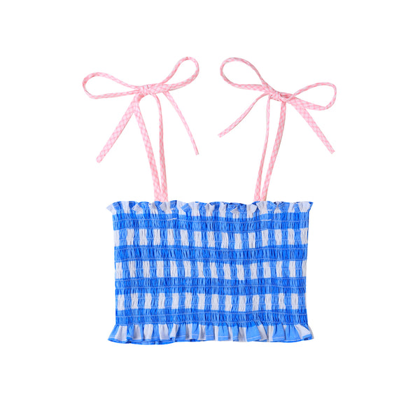 Teeny Shirred Top Vichy