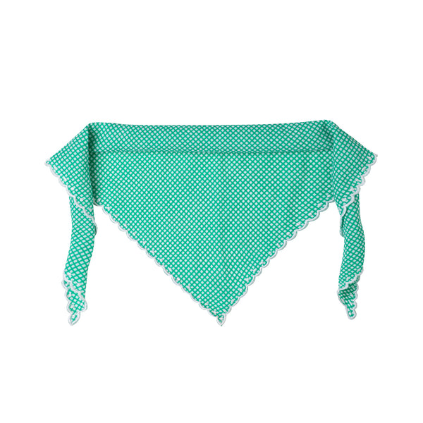 Embroidered Trim Scarf Mini Vichy
